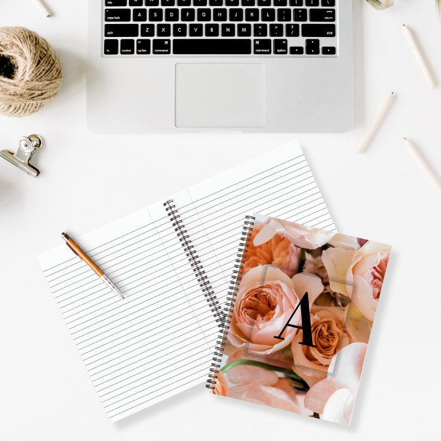 Carnet Élégante Lettre initiale personnalisée Un Monogram (Créateur téléchargé)