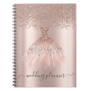 Carnet Élégante Parties scintillant Rose Chic Or, Diamond