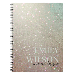 Carnet Elégante Parties scintillant vert rose Aqua Shiny