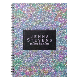 Carnet Elégante Parties scintillant violette couleur noir