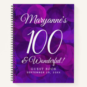 Carnet Elégante Purple 100 et merveilleuse fête d'anniver