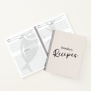 Carnet Élégante recette minimaliste de beige
