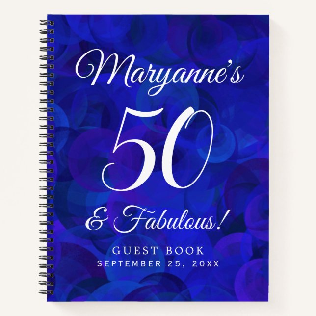 Carnet Elégante Royal Blue 50 & Fabuleuse fête d'annivers (Devant)