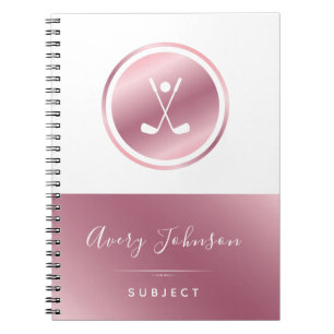 Carnet Elégantes filles Golf Golfeur Rose Gold Personnali