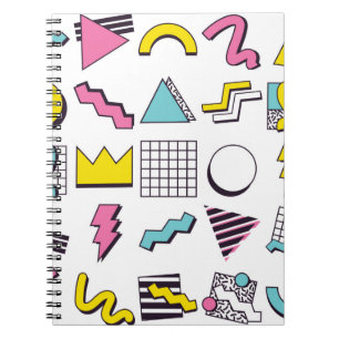 Carnet Éléments de conception Pop Memphis des années 90