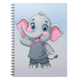 Carnet Eléphant Bébé mignon 6,5 x 8,75 pouces