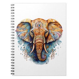 Carnet Éléphant de mandala coloré