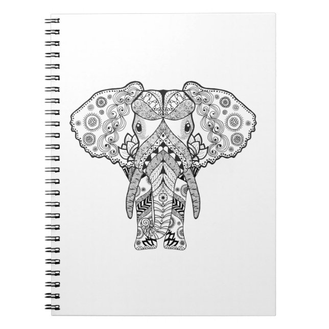 Carnet Éléphant de style (Devant)