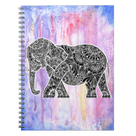 Carnet Éléphant inversé sur l'aquarelle