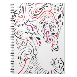 Carnet éléphant orné