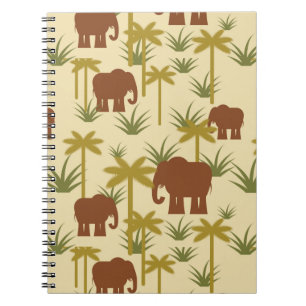 Carnet Éléphants et paumes dans le camouflage