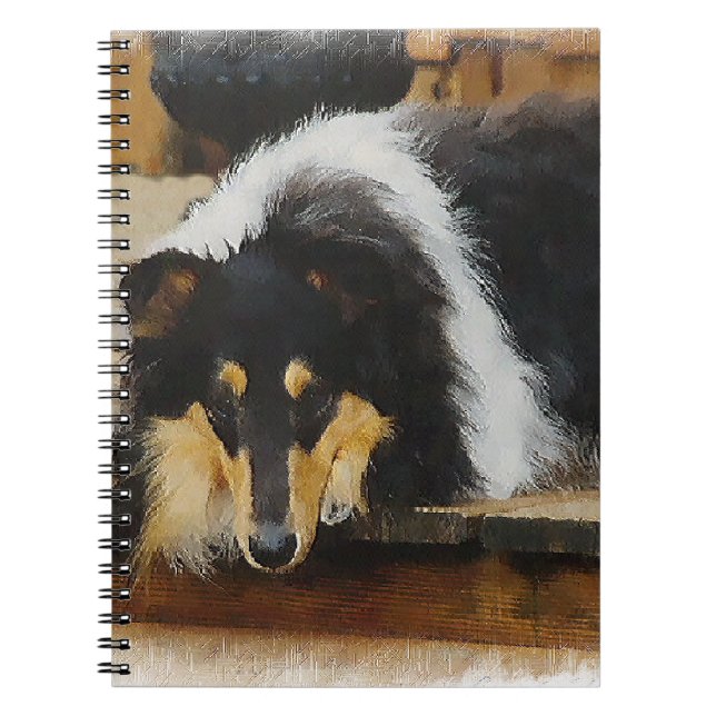 Carnet Elle Attend Tri Color Collie (Devant)
