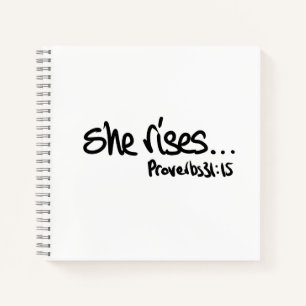 Carnet Elle cite Proverbes 31 typographie chrétienne
