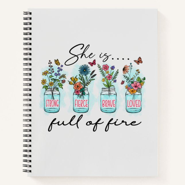 Carnet Elle est pleine de feu - Autonomisation florale dy (Devant)