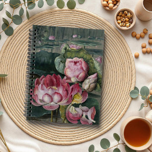 Carnet Ellis Rowan Sacré Lotus Eau Lily Fleur Vintage