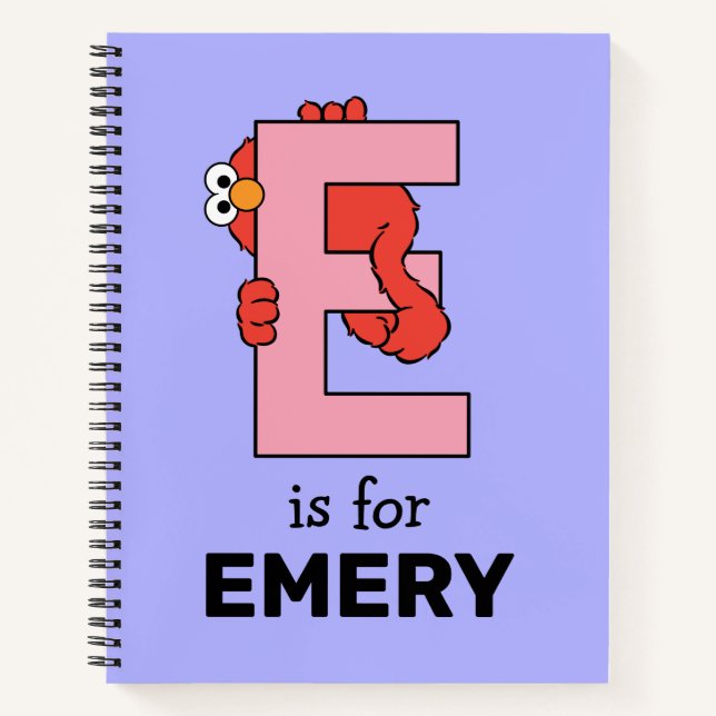 Carnet Elmo Alphabet | E Rose (Devant)