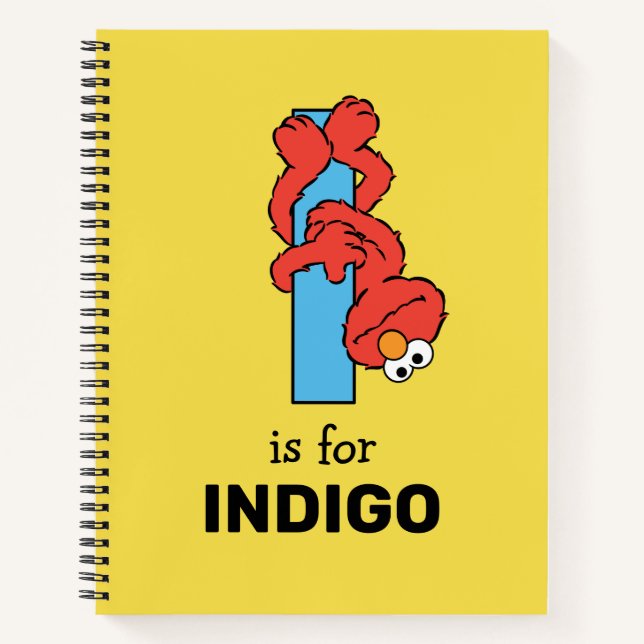 Carnet Elmo Alphabet | I Bleu (Devant)