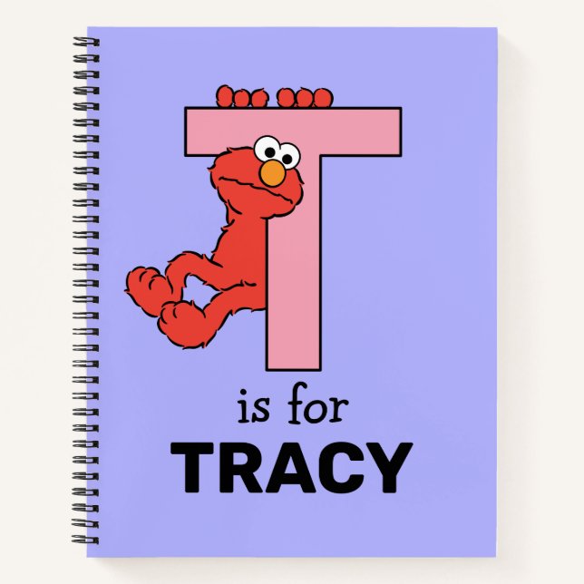 Carnet Elmo Alphabet | T rose (Devant)