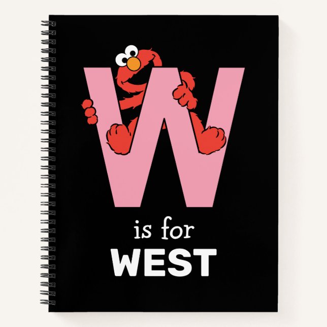 Carnet Elmo Alphabet | W rose (Devant)