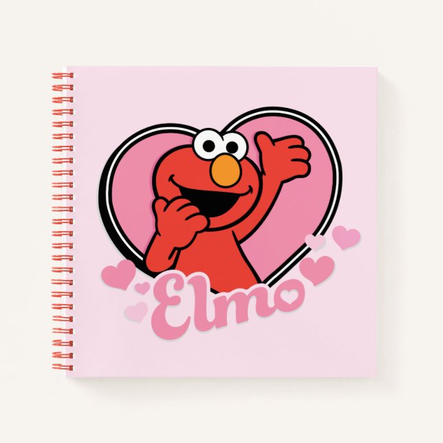 Carnet Elmo dans le coeur Valentine (Devant)