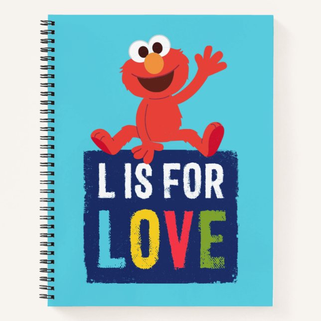 Carnet Elmo | L est pour l'amour (Devant)