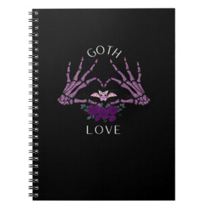Carnet Embrassez Goth Skeleton Heart
