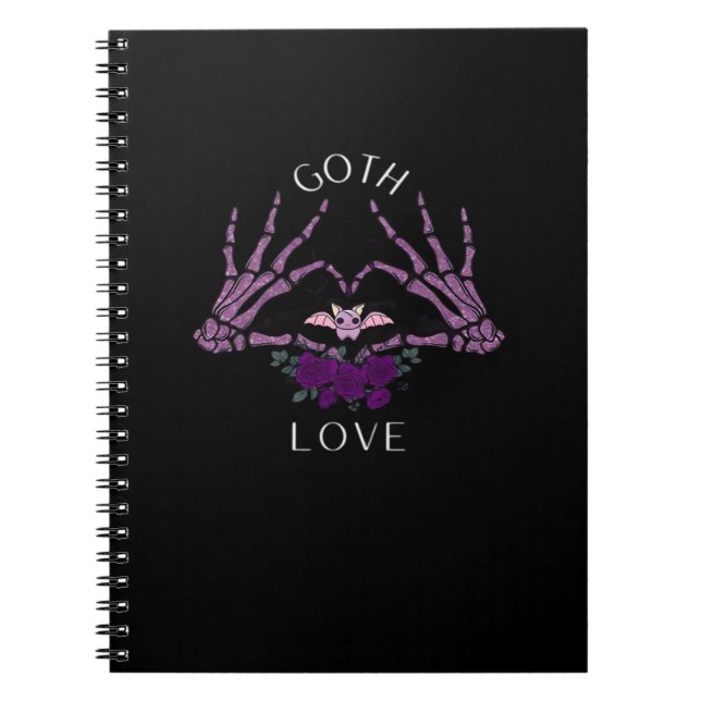 Carnet Embrassez Goth Skeleton Heart (Devant)