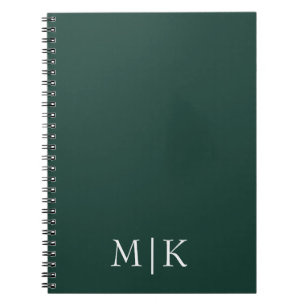 Carnet Emerald Green et White Monogramme moderne