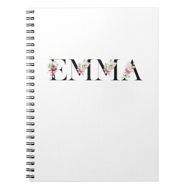 Carnet Emma. Noms féminins. (Devant)