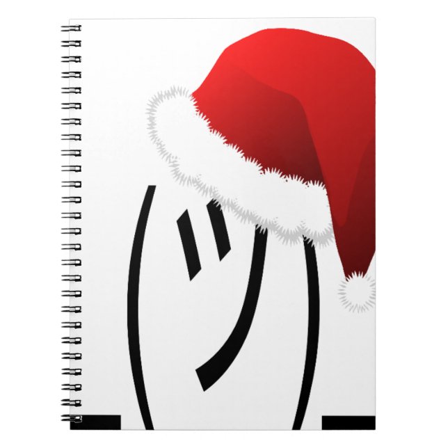 Carnet emoji de shrug de noël (Devant)