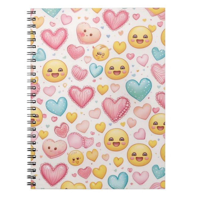 Carnet Emoji Hearts Vibes Notebook (Devant)