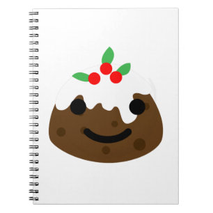 Carnet emoji pudding de Noël
