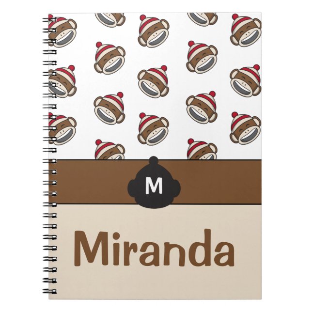 Carnet Emoji, singe de gros sourire personnalisé (Devant)