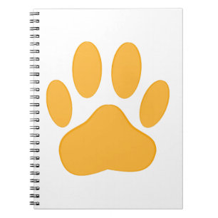 Carnet Empreinte de chien orange