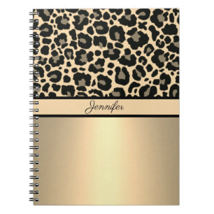 Carnet Empreinte de léopard Animal Cheetah Gold Trendy Sa