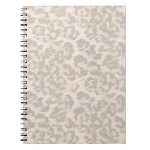 Carnet empreinte de léopard beige.