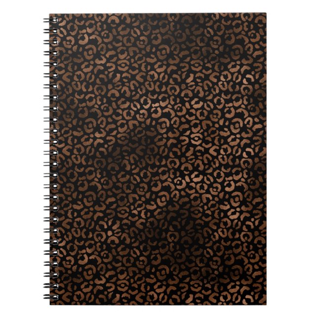 Carnet Empreinte de léopard noir Brown Glam (Devant)