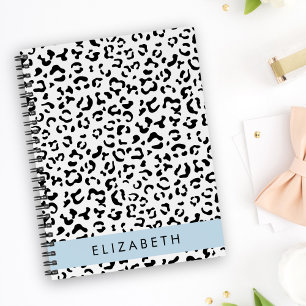 Carnet Empreinte de léopard, Spots, Noir Et Blanc, Votre