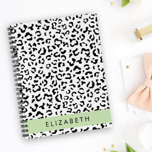 Carnet Empreinte de léopard, Spots, Noir Et Blanc, Votre