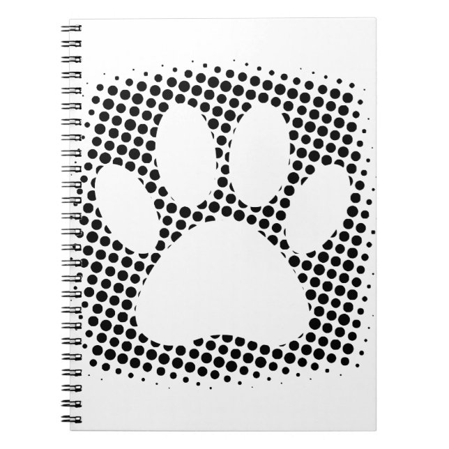 Carnet Empreinte de patte de chien avec Arrière - plan de (Devant)