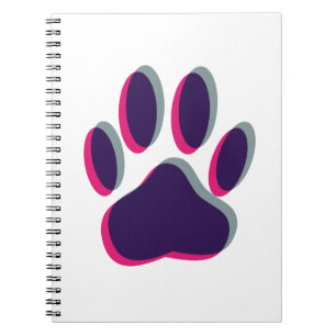 Carnet Empreinte de patte de chien hors de l'attention