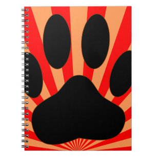 Carnet Empreinte de patte de chien radiant