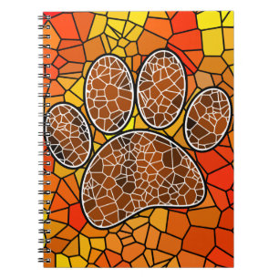 Carnet Empreinte de patte Mosaic Art Dog