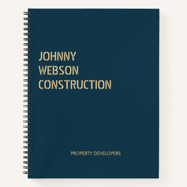 Carnet Empreinte dorée tendue bleu (Devant)