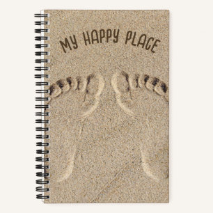 Carnet Empreintes de pieds nus dans le sable