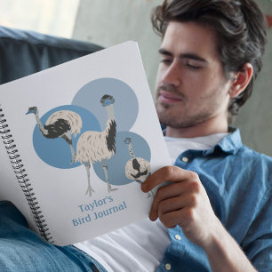 Carnet Emus Bird Lovers Personnalisé
