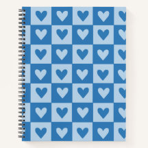 Carnet en carton bleu et blanc