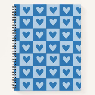 Carnet en carton bleu et blanc