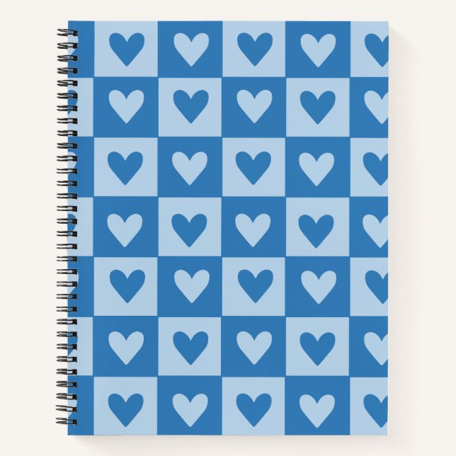 Carnet en carton bleu et blanc (Devant)