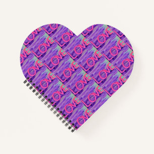 Carnet en forme de coeur d'amour